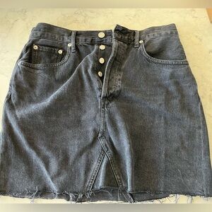 Black denim Agolde mini skirt